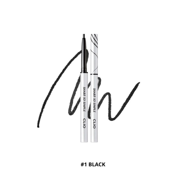 Chì Kẻ Mắt Clio Sharp So Simple Waterproof Pencil Liner #1 Black