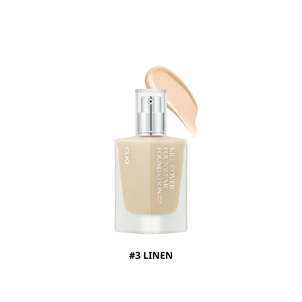 Kem Nền Clio Kill Cover Founwear Foundation SPF30 PA+++ #3 Linen