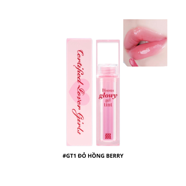 Son Bóng Merzy Bisous Glowy Gel Tint 4g #GT1 Đỏ Hồng Berry