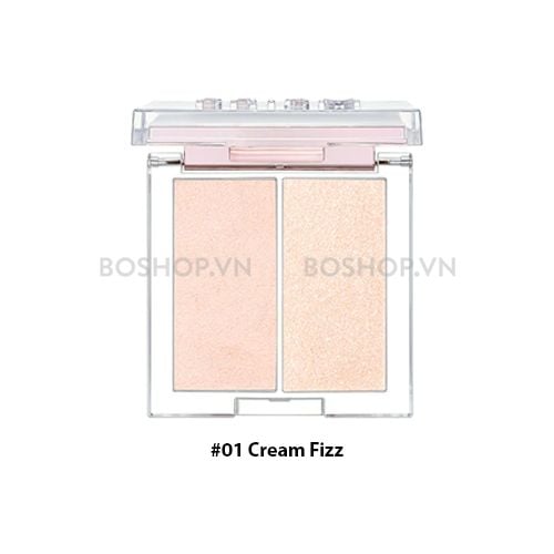 Phấn Bắt Sáng Clio Prism Highlighter Duo #01 Cream Fizz