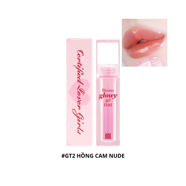 Son Bóng Merzy Bisous Glowy Gel Tint 4g #GT2 Hồng Cam Nude