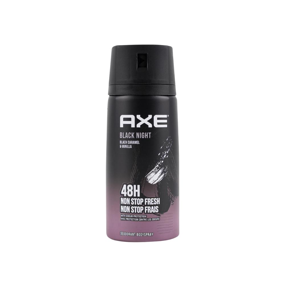  HXT - Xịt Khử Mùi Toàn Thân AXE Black Night Black Caramel & Vanilla 48H 150ml 