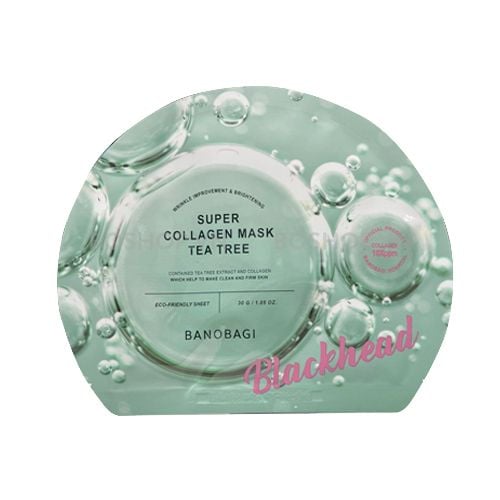 CT - Mặt Nạ Tràm Trà Giảm Mụn Banobagi Super Collagen Mask Tea Tree Blackhead 30ml