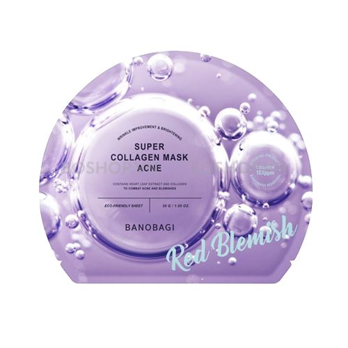 CT - Mặt Nạ Làm Dịu Da, Giảm Sưng Mụn Banobagi Super Collagen Mask Acne Red Blemish 30g