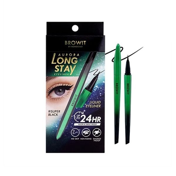 Bút Kẻ Mắt Browit By Nongchat Aurora Long Stay Eyeliner Super Black 0.5g