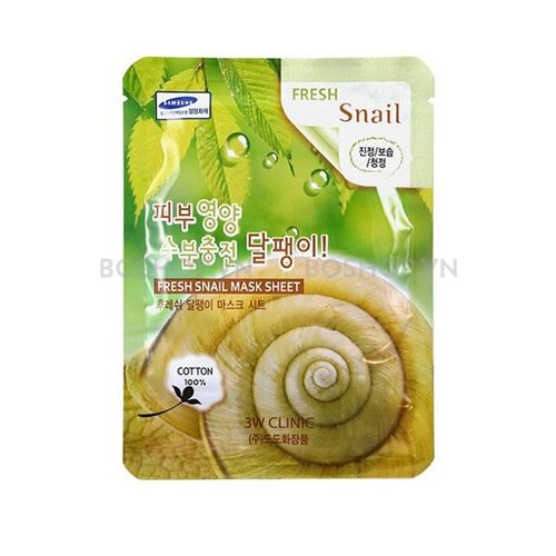 Mặt Nạ Giấy 3W Clinic Fresh Snail Mask Sheet 23ml (120)