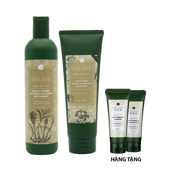 Bộ Dầu Gội Dầu Xả Thảo Mộc Weilaiya 400ml + 250ml (TặnG Kèm Bộ Gội Xả Minisize)