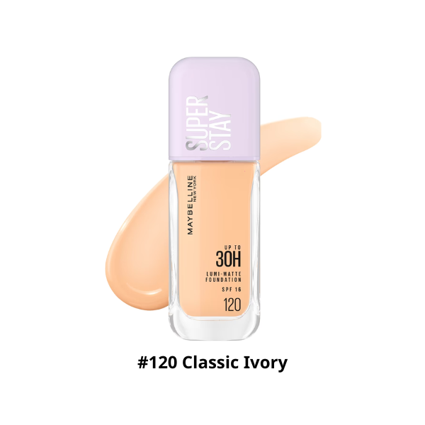 CT - Kem Nền Maybelline Super Stay Up To 30h Lumi Matte Foundation SPF16 35ml #120 Classic Ivory