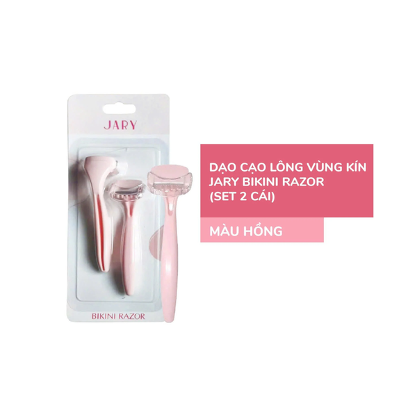 Set 2 Cái Dao Cạo Lông Vùng Kín Jary Bikini Razor Màu Hồng