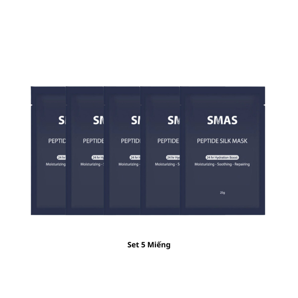 Set 5 Miếng Mặt Nạ Cấp Ẩm & Phục Hồi SMAS Peptide Silk Mask 25g