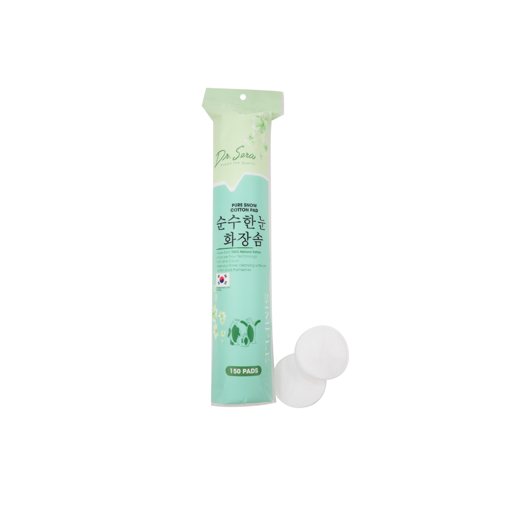  Bông Tẩy Trang Làm Sạch Da Dr.Sera Pure Snow Cotton Pad 150 Miếng 