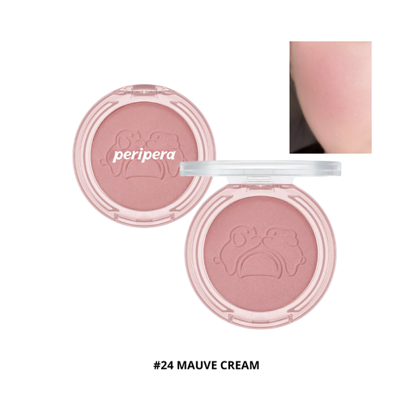 Má Hồng Peripera Pure Blushed Sunshine Cheek 4.2g #24 Mauve Cream
