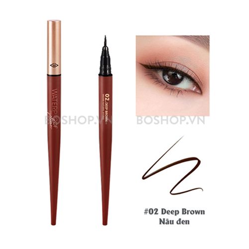 Bút Kẻ Mắt Nước Vacosi Waterproof Eyeliner Pen 5ml 02 Deep Brown VM24