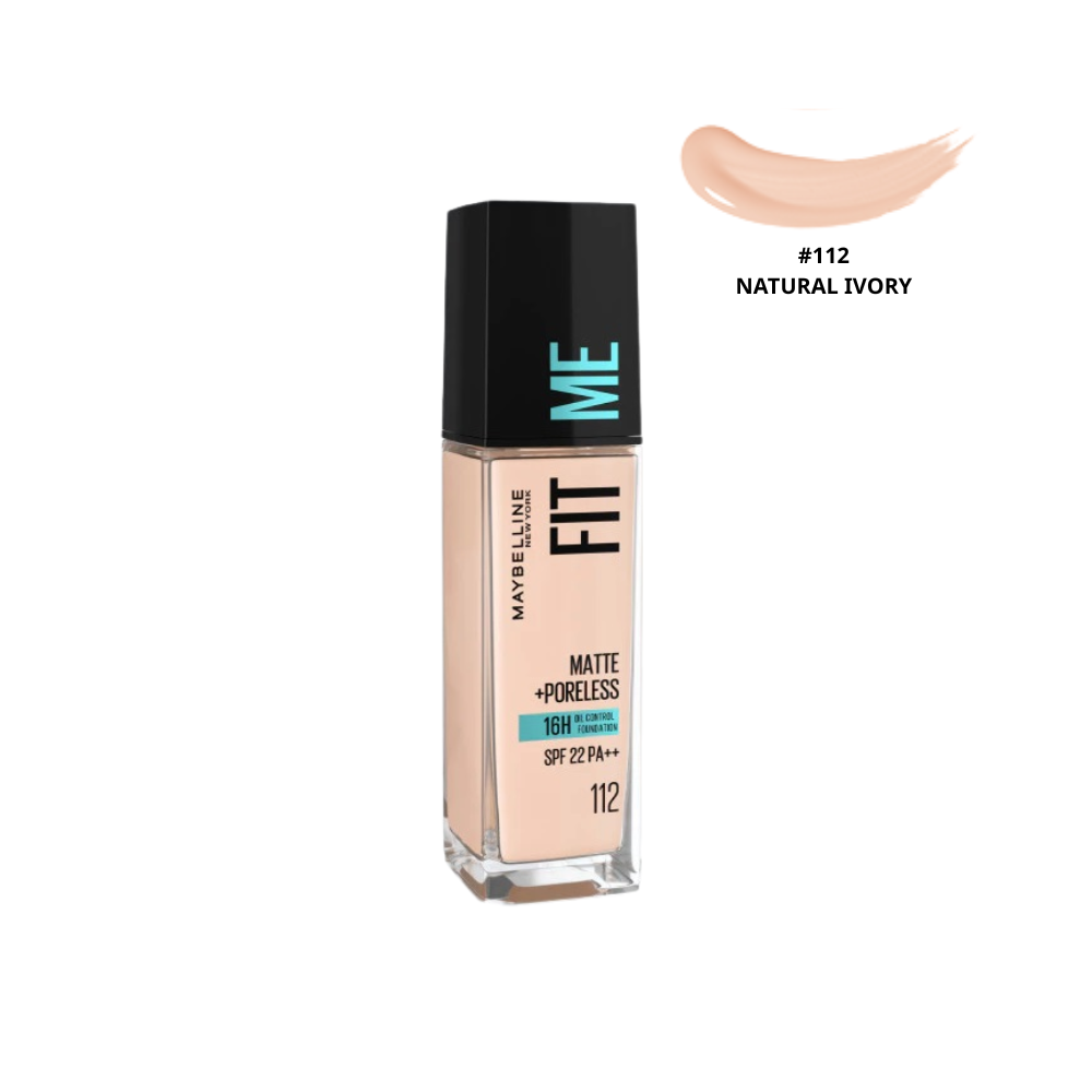  Kem Nền Maybelline Fit Me Matte Poreless Foundation SPF22 30ml #112 Natural Ivory 