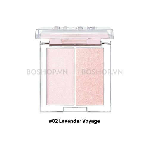 Phấn Bắt Sáng Clio Prism Highlighter Duo #02 Lavender Voyage