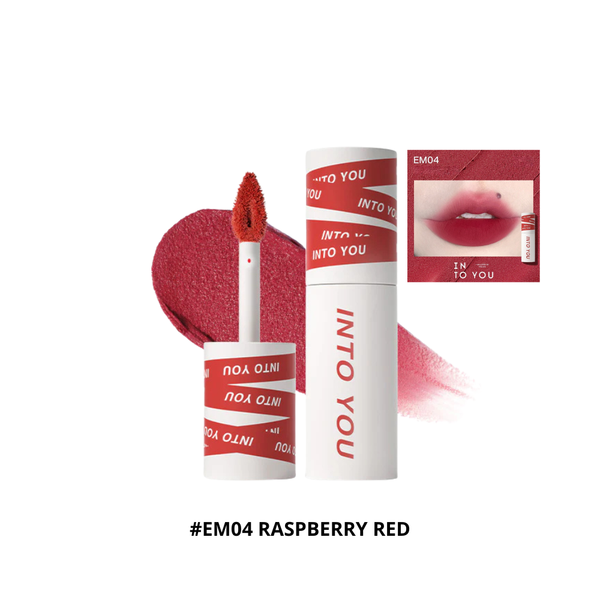 Son & Má Hồng Dạng Bùn Lì Into You Shero Super Matte Lip & Cheek Mud 1.8g #EM04 Raspberry Red