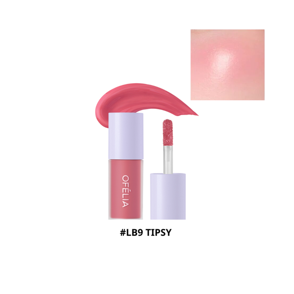 Má Hồng Dạng Kem Ofélia Loli Liquid Blush 4.3g #LB9 Tipsy - Hồng Đậm