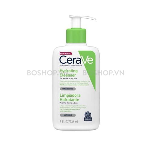 Sữa Rửa Mặt Cho Da Khô Đến Da Thường CeraVe Hydrating Facial Cleanser 236ml