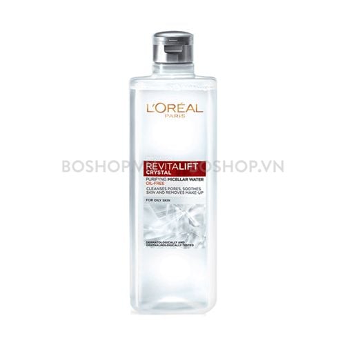 Nước Tẩy Trang L'Oreal Revitalift Crystal Purifying Micellar Water 400ml