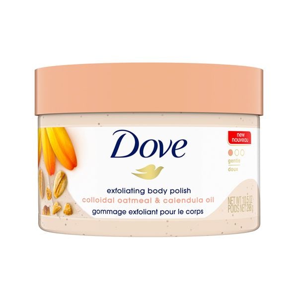 Kem Tẩy Tế Bào Chết Body Dove Exfoliating Colloldal Oatmeal & Calendula Oil 298g Bản Mỹ