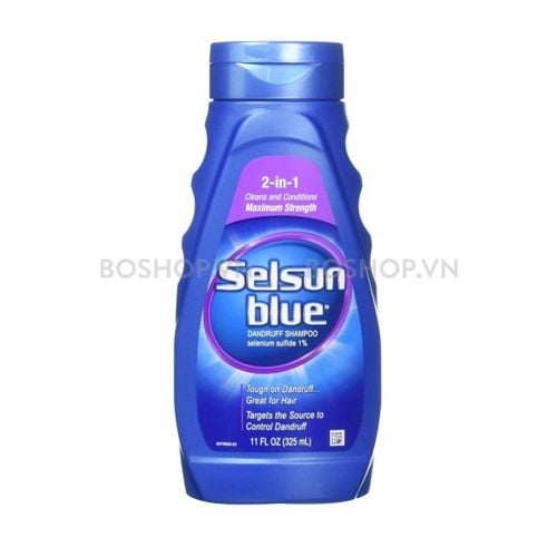 Dầu Gội Trị Gàu 2-in-1 Selsun Blue Cleans And Conditions Dandruff Shampoo 325ml