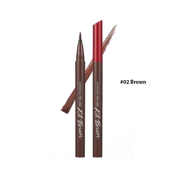 Bút Kẻ Mắt Nước Clio Superproof Pen Liner Kill Brown #02 Brown