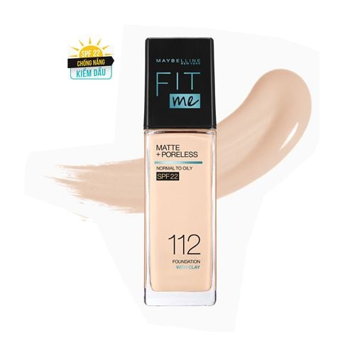 CT - Kem Nền Maybelline Fit Me Matte Poreless Foundation SPF22 30ml #112