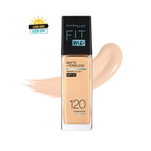 Kem Nền Maybelline Fit Me Matte Poreless Foundation SPF22 30ml #120