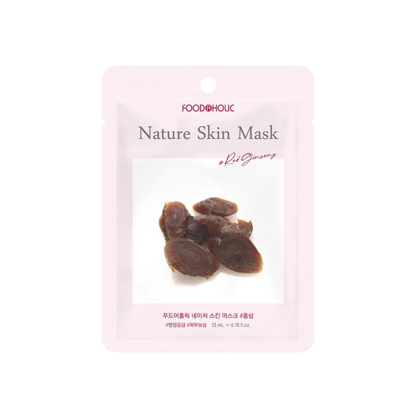CT - Mặt Nạ Cấp Ẩm, Chống Lão Hóa Foodaholic Red Ginseng Nature Skin Mask 23ml