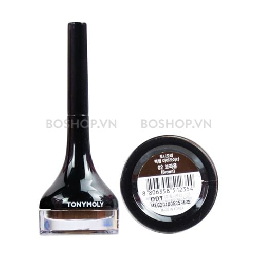 Kẻ Mắt Tony Moly Back Gel Eyeliner Long Brush 4g #2 Brown