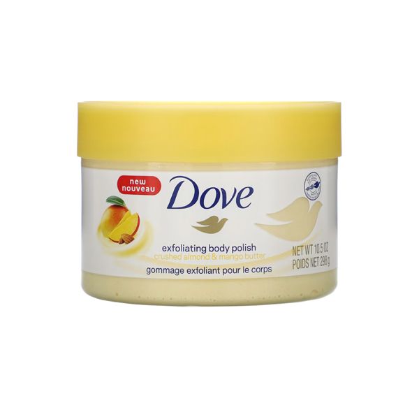 Kem Tẩy Tế Bào Chết Body Dove Exfoliating Body Polish Crushed Almond & Mange Butter 298g Bản Mỹ