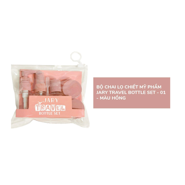 Bộ Chai Lọ Chiết Mỹ Phẩm Jary Travel Bottle Set 01 #Màu Hồng