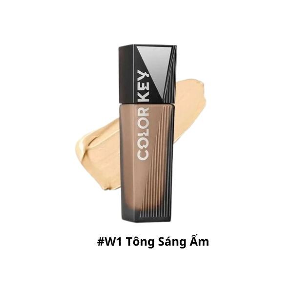 Kem Nền Dạng Lỏng Lâu Trôi Colorkey Matte Flawless Liquid Foundation 30g #W1 Tông Sáng Ấm