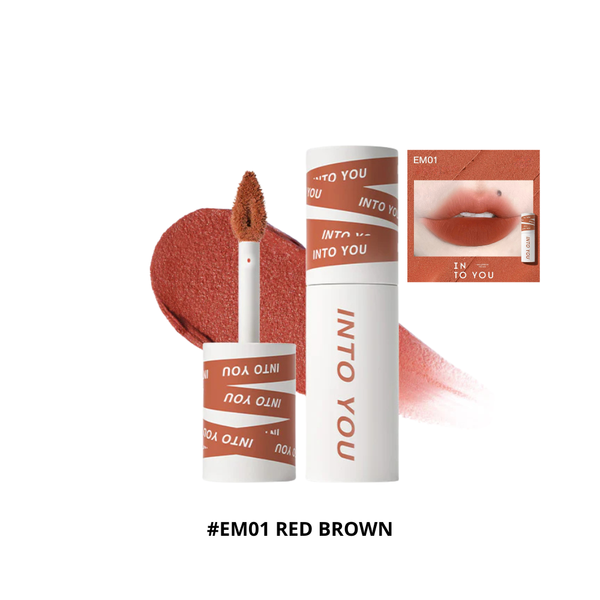 Son & Má Hồng Dạng Bùn Lì Into You Shero Super Matte Lip & Cheek Mud 1.8g #EM01 Red Brown