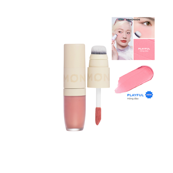Má Hồng Dạng Kem Lì Thuần Chay Lemonade Perfect Couple Blush 8.5g #Playful - Hồng Đào