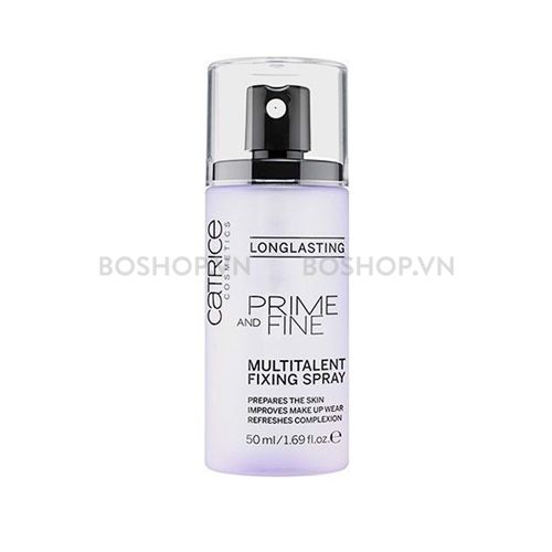 Xịt Khoáng Khóa Nền Catrice Prime And Fine Multitalent Fixing Spray 50ml