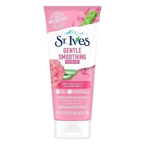 CT - Sữa Rửa Mặt Tẩy Tế Bào Chết St.Ives Gentle Smoothing Rose Water & Aloe Vera Scrub 170g