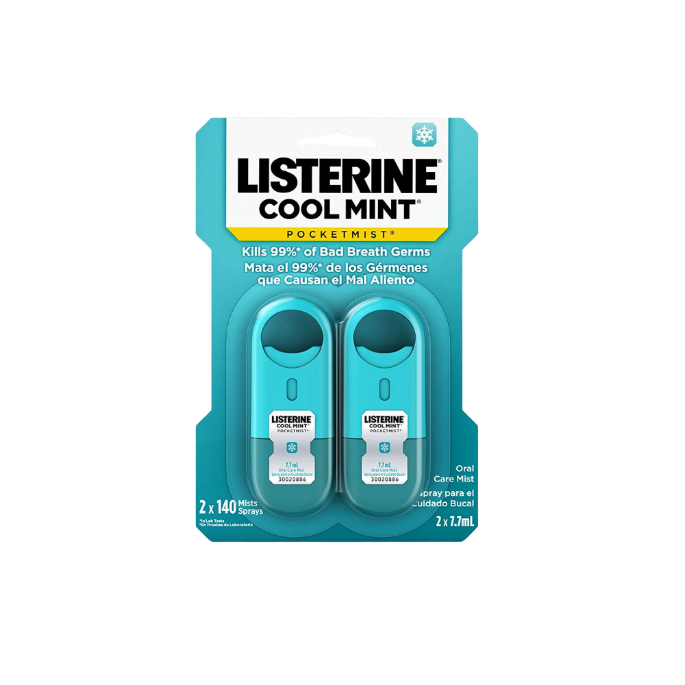  Nước Xịt Thơm Miệng Listerine Pocketmist Cool Mint Oral Care Mist 7.7ml x 2 Chai 