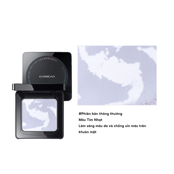 CT - Phấn Nén Kiểm Soát Dầu Lâu Trôi 24H Carslan Black Magnetic 8g #01 Purple