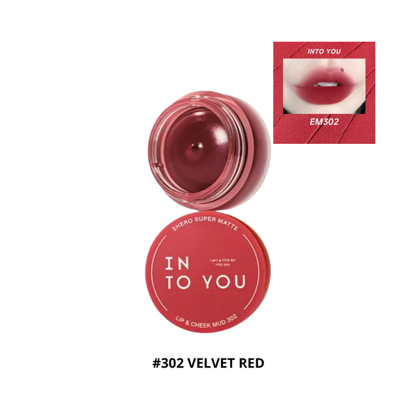 Son Lì & Má Hồng Into You Shero Super Matte Lip & Cheek Mud Canned 5g #302 Velvet Red