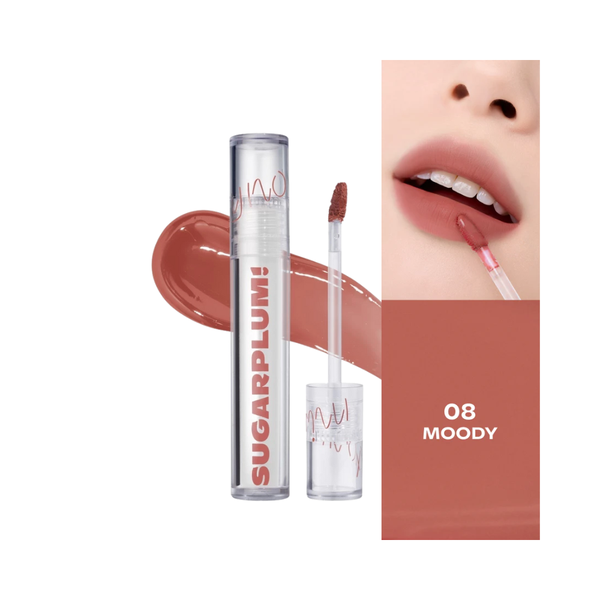 Son Tint Lì Thuần Chay Ofélia Sugarplum Mistynow Blurring Tint 3.8g #08 Moody – Cam Đất