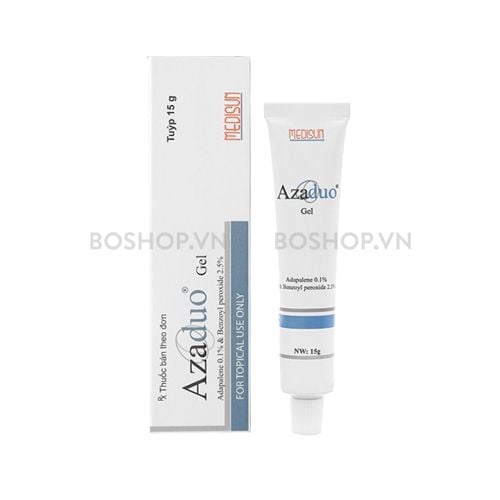 Gel Trị Mụn Medisun Azaduo Gel Adapalene 0.1% và Bezoyl Peroxide 2.5% 15g