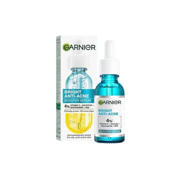 Tinh Chất Giảm Mụn Garnier Bright Complete Anti-Acne Booster Serum Vitamin C 30ml