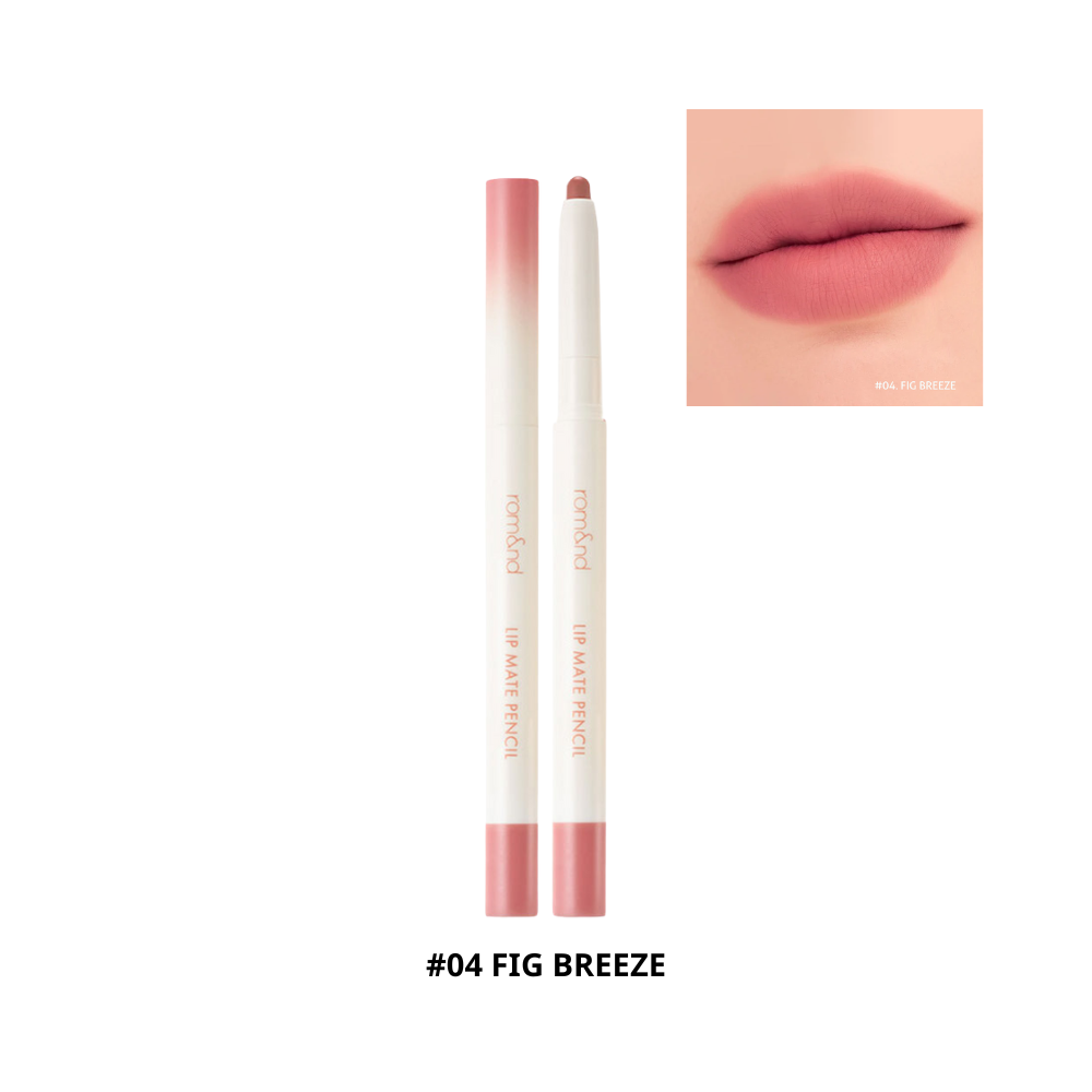  Chì Kẻ Viền Môi Nhung Lì, 2 Đầu Romand Lip Mate Pencil 0.5g #04 Fig Breeze 