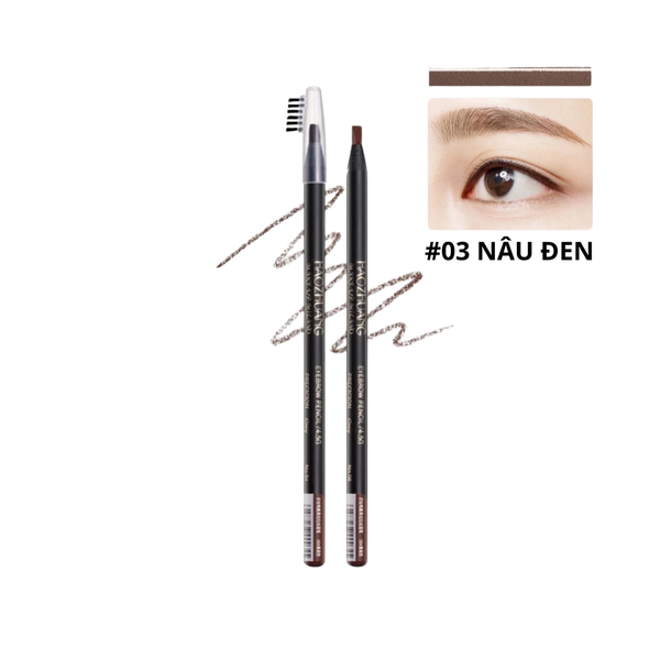 Chì Kẻ Chân Mày Phẩy Sợi Haozhuang Make Up Milano Eyebrow Pencil #3 Nâu Đen