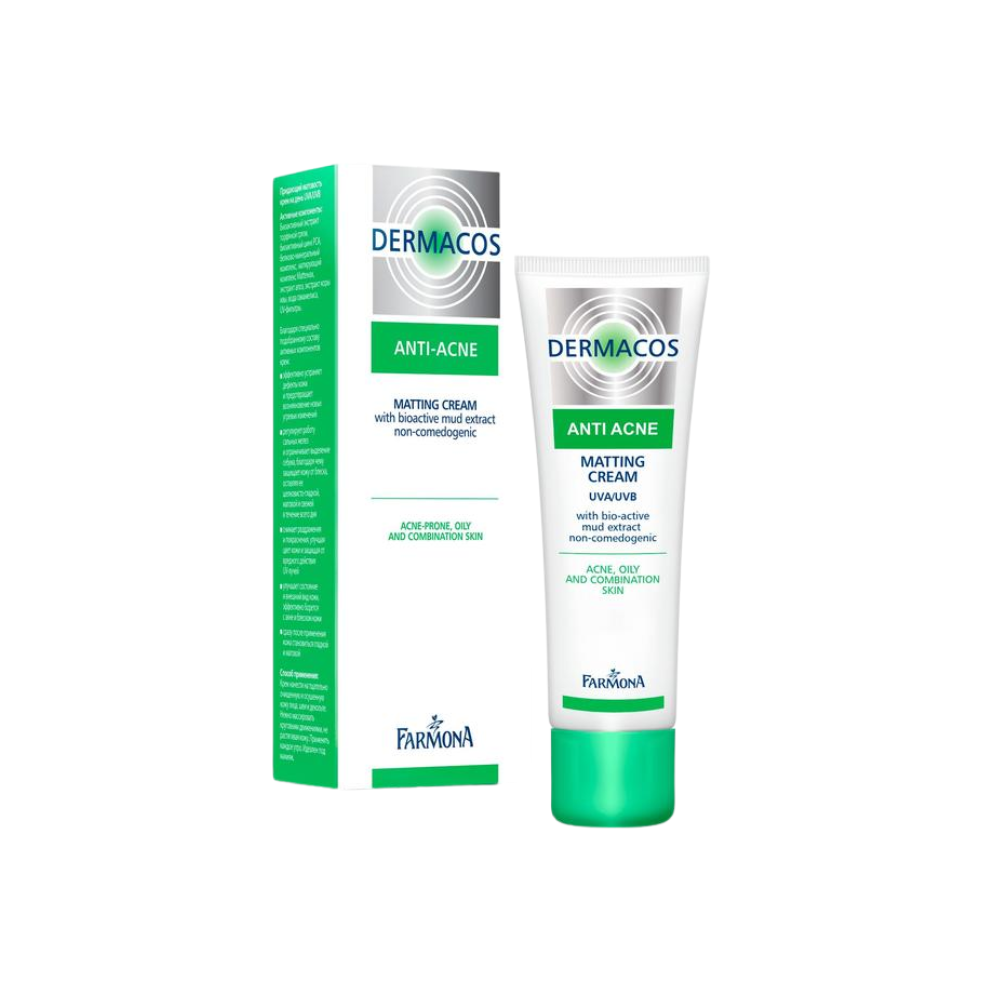  Kem Giảm Bóng Dầu, Ngừa Mụn Dermacos Anti-Acne Matting Cream 50ml 