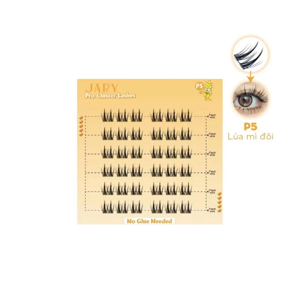  Lông Mi Cụm Có Sẵn Keo Jary Pro Cluster Lashes #P5 