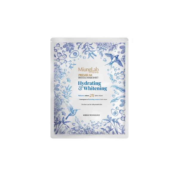 Mặt Nạ Giấy Dưỡng Ẩm Và Làm Trắng Miunglab Premium Biocell Mask Sheet Hydrating & Whitening 25ml