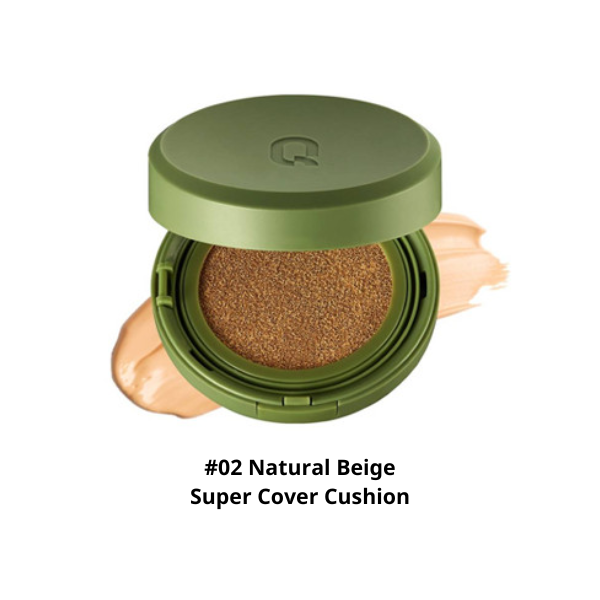 Phấn Nước Glamrr Q Vegan Super Cover Cushion SPF50+ PA+++ 15g #02 Natural Beige