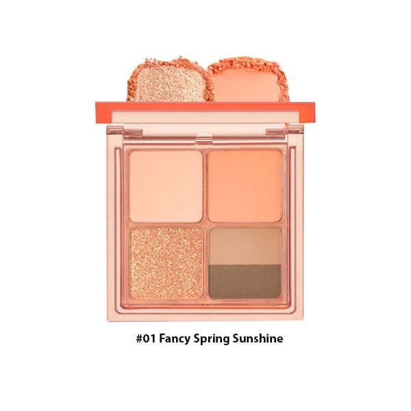 Phấn Mắt 4 Ô Peripera Ink Pocket Shadow Palette 8g #01 Fancy Spring Sunshine